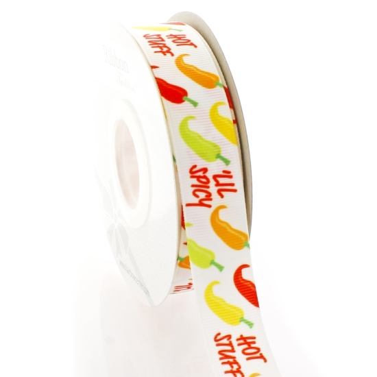 7/8" Hot Stuff Peppers Grosgrain Ribbon