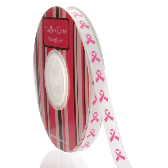 3/8" Cancer Awareness Grosgrain Ribbon