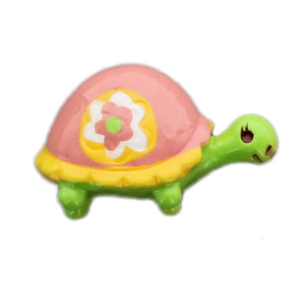 Turtle w/ Daisy Flatback Craft Embellishment