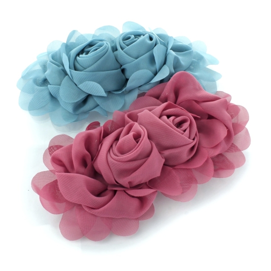 Chiffon Double Rosette Cluster Bow