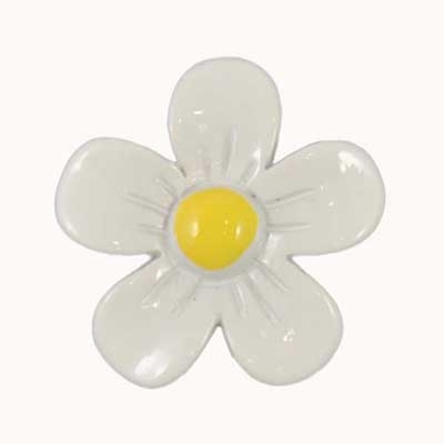 Simple White Daisy Flatback Craft Embellishment