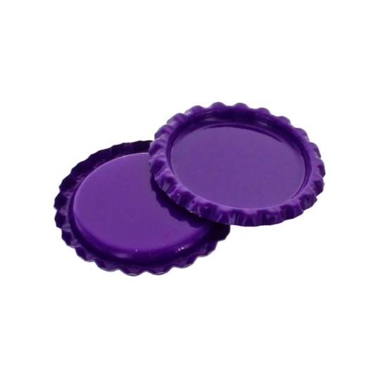 Craft Purple Flattened Bottle Caps