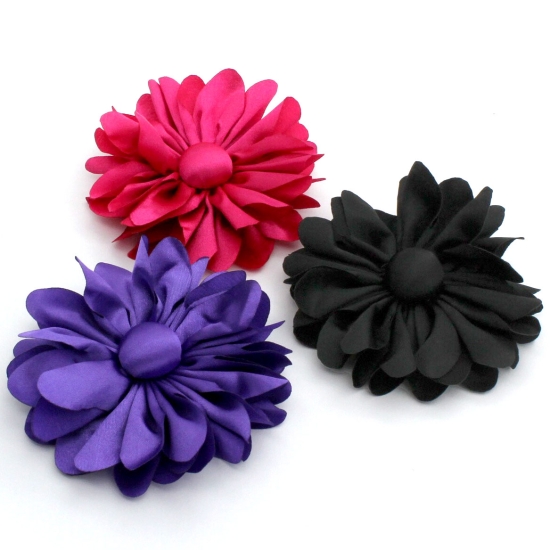 3.5" Satin Petals Hair Flower