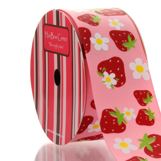 1.5" Strawberries Grosgrain Ribbon