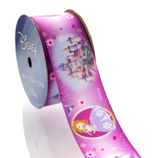 1.5" Disney Sofia the First Castle Satin Ribbon