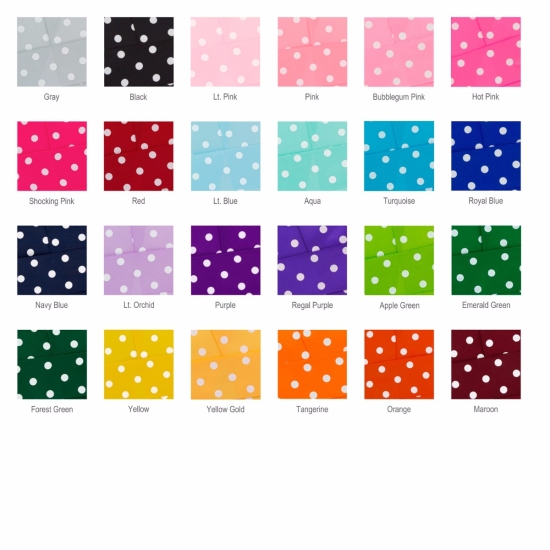 7/8" White Dots Grosgrain Convenience Pack