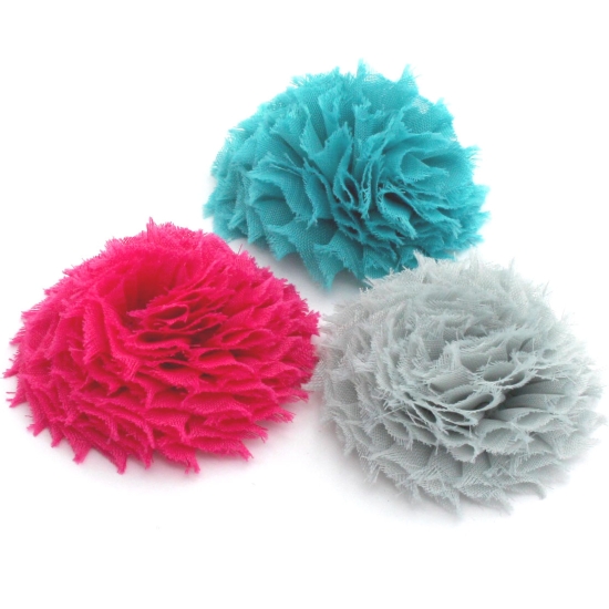 2.25" Chiffon Poof Hair Flower