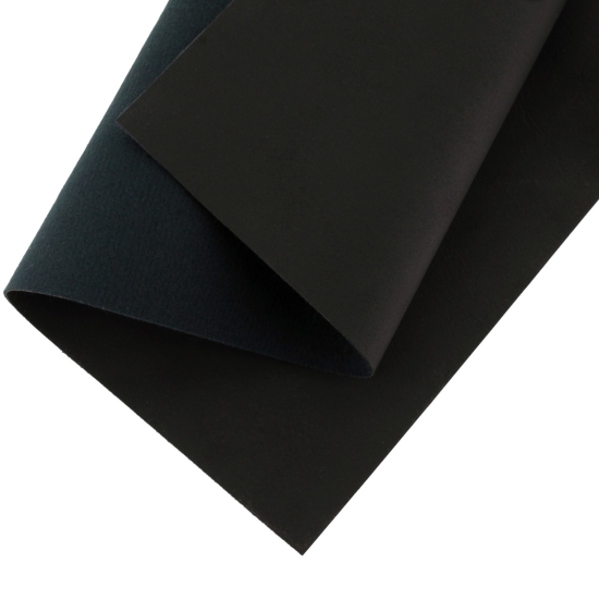 Matte Faux Leather Felt Sheets Black