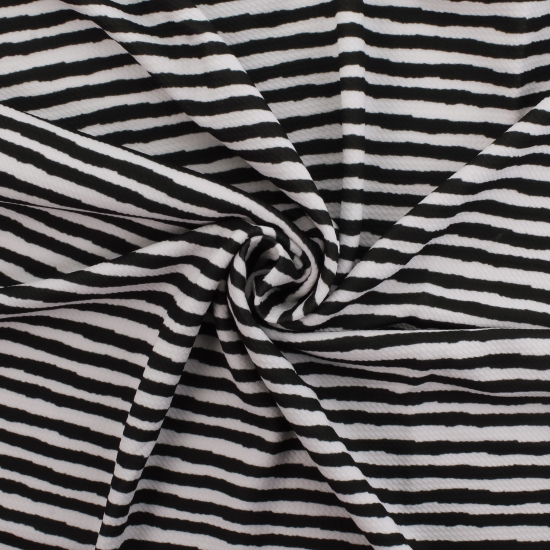 Black Brush Stroke Stripes Bullet Fabric