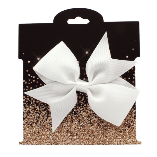 Champagne Rhinestone Crusted Hair-Bow Display Cards