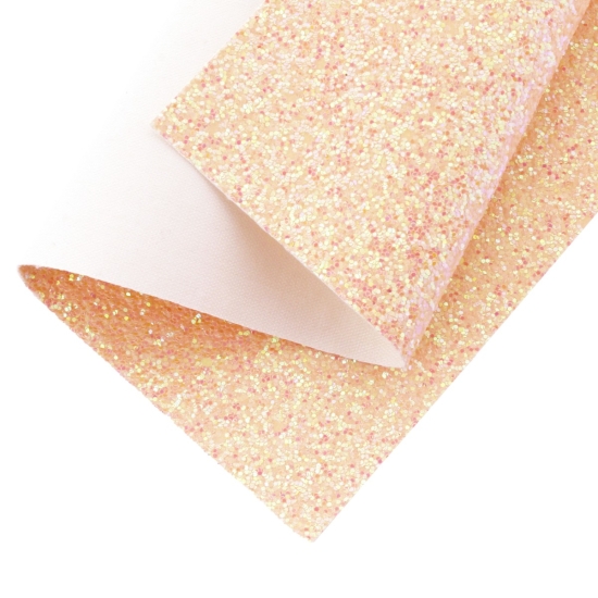 Chunky Glitter Canvas Sheets Peaches 'n Cream