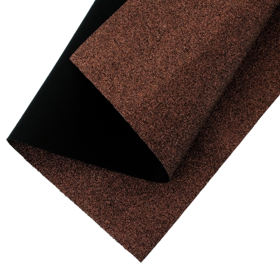 Fine Glitter Fabric Sheet Light Brown