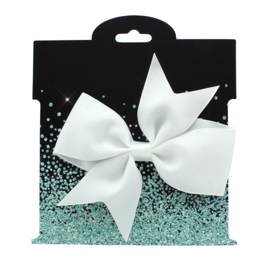 Aqua Rhinestone Crusted Hair-Bow Display Cards