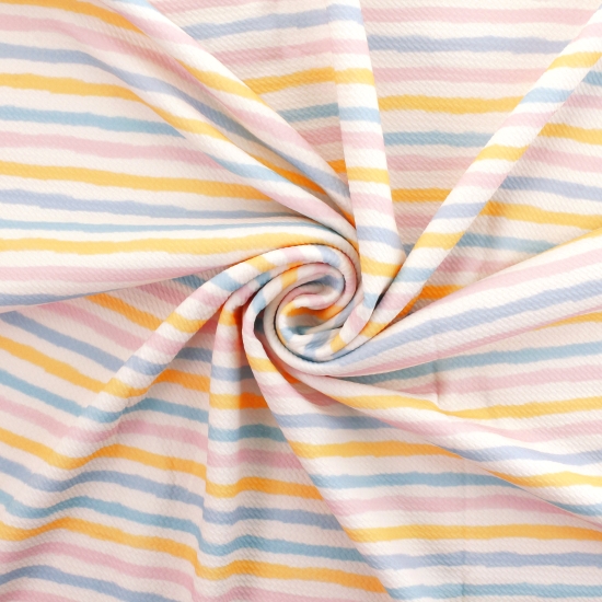 Pastel Brush Stroke Stripes Bullet Fabric