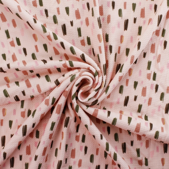 Blush Pink Brush Strokes Bullet Fabric