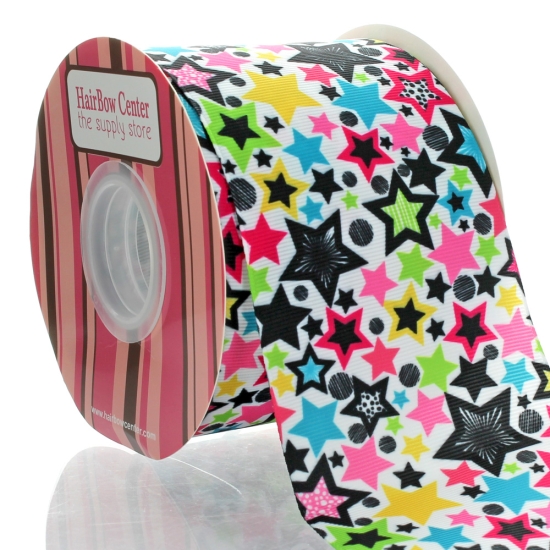 3" Pop Stars Grosgrain Ribbon