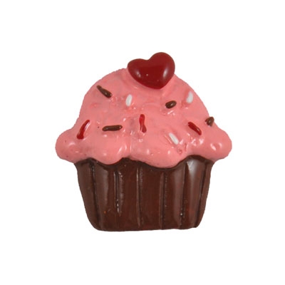 Chocolate Cupcake Flatback Craft Embellishment