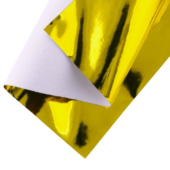 High Gloss Mirror Jelly Felt Sheets Yellow