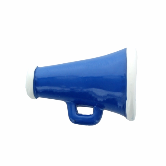 Royal Blue Cheer Megaphone Flatback Craft Embellishment