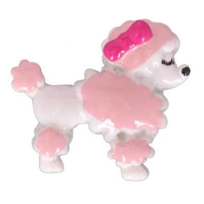 Pink Poodle Flatback Craft Embellishment