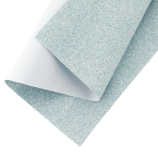 Fine Glitter Fabric Sheet Dusty Blue