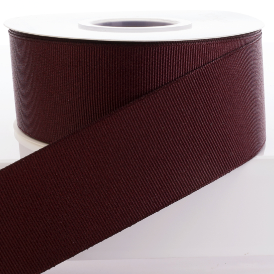 Deep Maroon Textured Grosgrain Ribbon