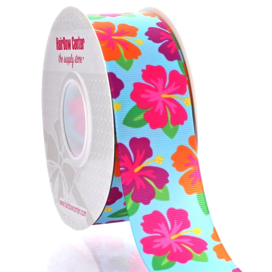 1.5" Summer Hibiscus Grosgrain Ribbon