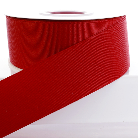 Red Textured Grosgrain Ribbon