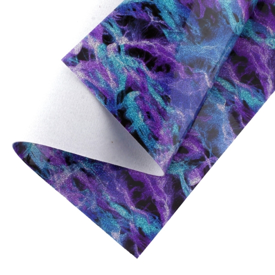 Glitter High Gloss Jelly Felt Sheets Lavender-Blue Galaxy Swirl