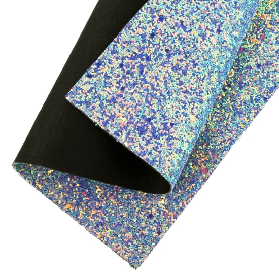 Chunky Glitter Fabric Sheets Iridescent Aurora