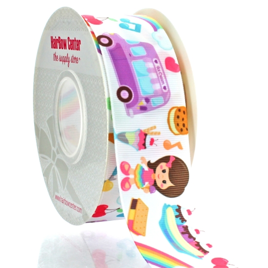 1.5" Ice-Cream Truck Grosgrain Ribbon