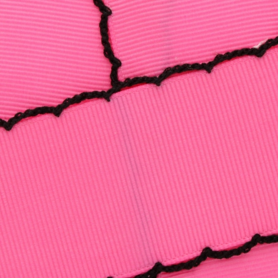 Hot Pink/Black Moonstitch Ribbon