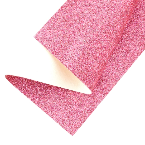 Fine Glitter Canvas Sheet Strawberry Pink