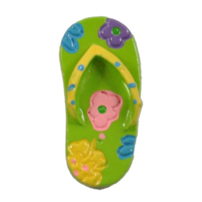 Green Flip-Flop Flatback Craft Embellishment