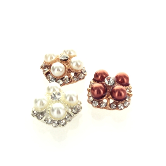 Jeweled Pearl Crest Embellishment Center