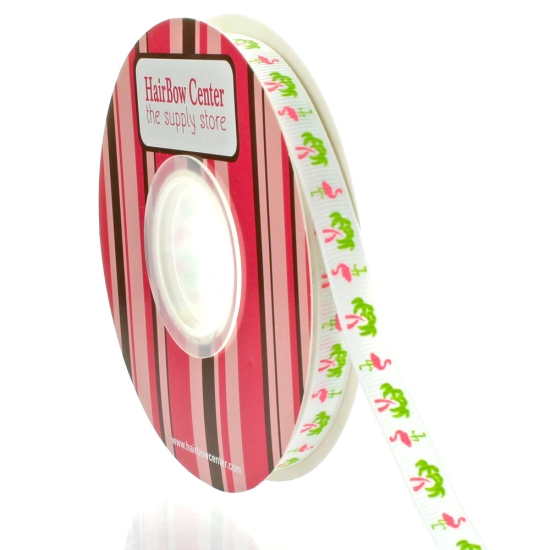 3/8" Flamingo Grosgrain Ribbon