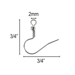 Earring Hook Hardware Silver