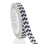 3/8" Navy Chevron ZigZag Grosgrain Ribbon