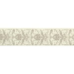 7/8" Ivory Taupe Damask Grosgrain Ribbon