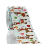 1.5" Jolly Reindeer Grosgrain Ribbon