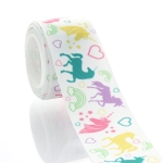 1.5" Unicorn Stickers Grosgrain Ribbon