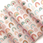 Rustic Sage Multi-Colored Rainbows Bullet Fabric