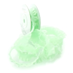 Mint Satin Double Ruffle Ribbon