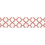 7/8" Red Quatrefoil Grosgrain Ribbon