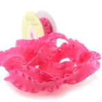 Hot Pink Satin Double Ruffle Ribbon