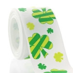 1.5" Lucky Shamrock Grosgrain Ribbon