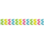 3/8" Multi Stripe Chevron ZigZag Grosgrain Ribbon