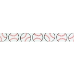 3/8" Baseball Grosgrain Ribbon