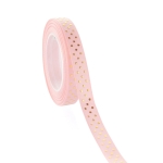 3/8" Pink Blush/Gold Foil Dots Grosgrain Ribbon