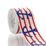 1.5" Red Blue Nautical Anchors Grosgrain Ribbon